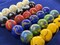 22mm (7/8") Large 30 DELUXE w/Drawstring Storage Bag Replacement Marbles Aggravation Wahoo Dirty Marbles Chinese Checker Board game GLASS